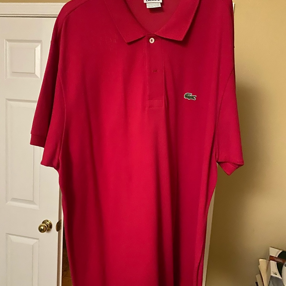 Lacoste Red polo sz 8 tried on only
